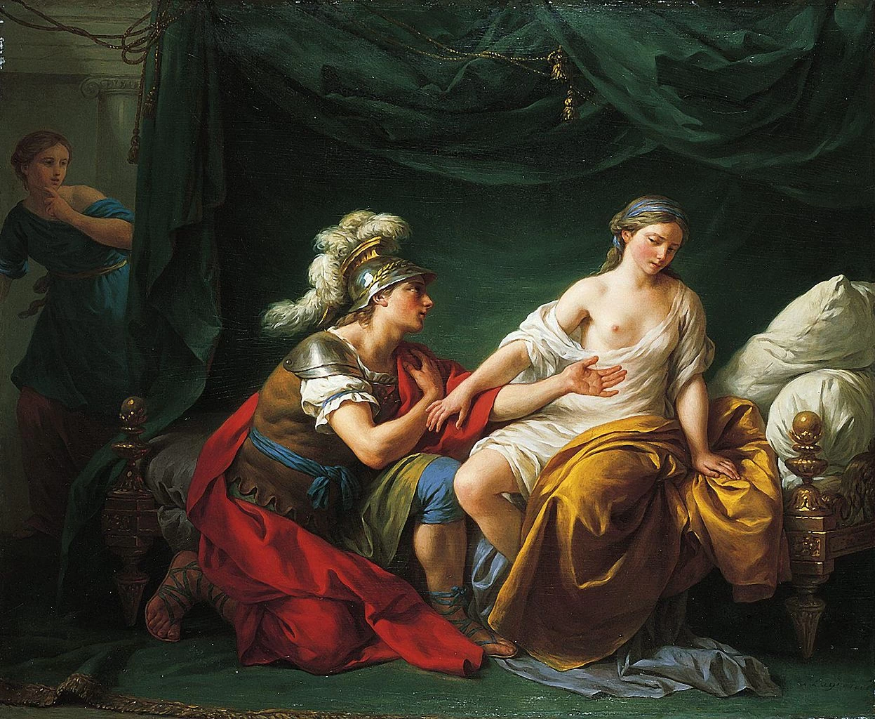 Alcibiade in ginocchio davanti alla sua amante